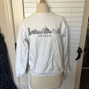 White Italia Graphic Sweatshirt